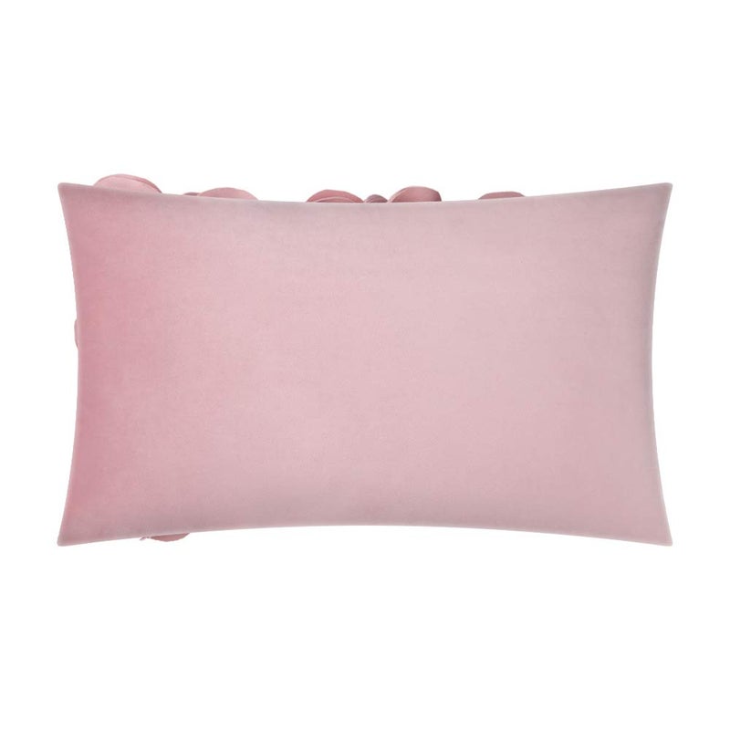 KINGROSE 3D Flower Throw Pillow Cover Home Decorative Pillow Case Sham Soft Lumbar Cushion Cover for Couch Bed Living Room Chair 12 x 20 Inches Rose Gold - Image 2